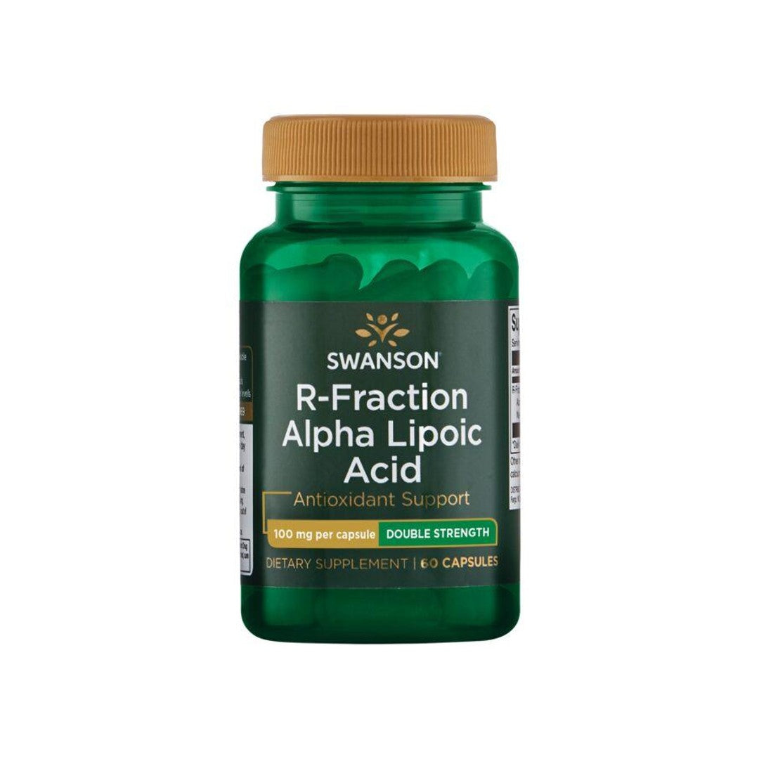 Swanson El Ácido Alfa Lipoico R-Fraction - 100 mg 60 cápsulas es un suplemento antioxidante que ayuda a mantener niveles saludables de azúcar en sangre.