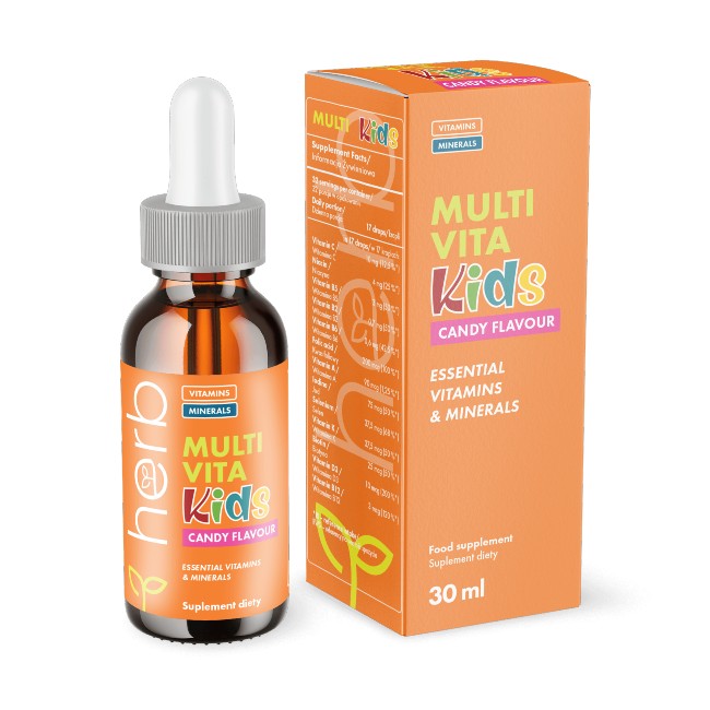 Multi Vitamins and Minerals for Kids Candy Flavour 30 ml - front 2