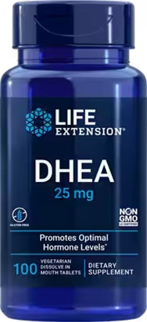 DHEA 25 mg 100 comprimidos vegetarianos para disolver en la boca Media 1 de 3 - frente 2