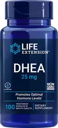 Miniatura de DHEA 25 mg 100 comprimidos vegetarianos para disolver en la boca Media 1 de 3 - anverso 2