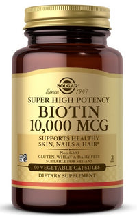 Miniatura de Suplemento dietético de Biotina de super alta potencia 10000 mcg.
