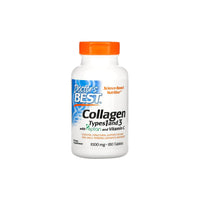 Miniatura para Un frasco de Doctor's Best Colágeno tipos 1 y 3 1000 mg 180 comprimidos, el mejor suplemento de colágeno.