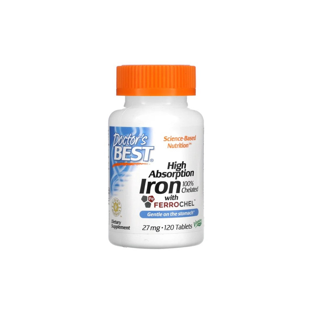 High Absorption Iron with Ferrochel 27 mg 120 Tablets - front