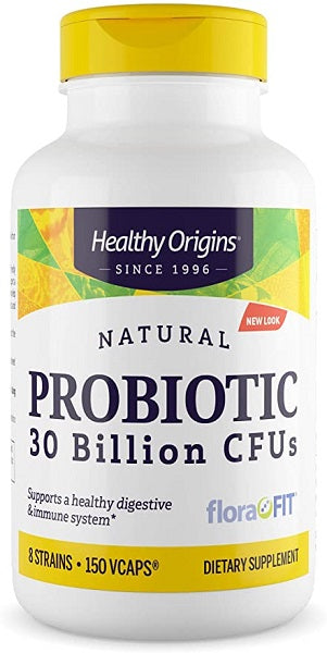 Healthy Origins Probiótico 30 mil millones de UFC 150 cápsulas vegetales favorece un sistema inmunitario sano al promover una flora intestinal equilibrada.