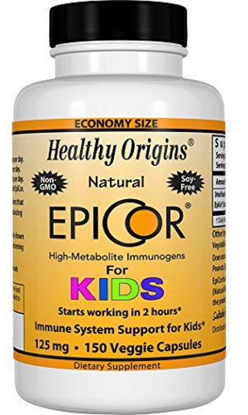 Healthy Origins Epicor para niños 125 mg 150 cápsulas vegetales.