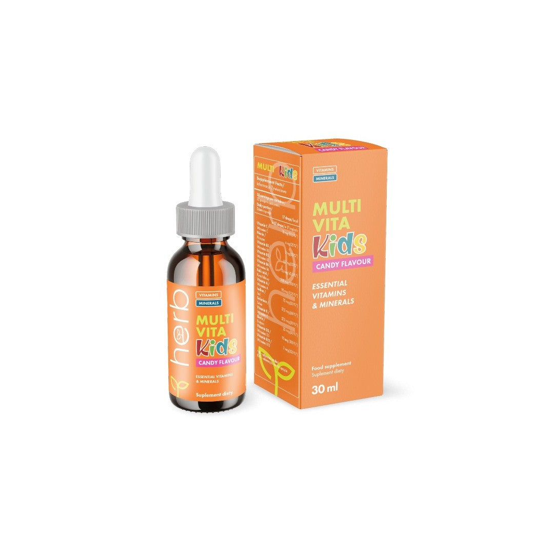 Multi Vitamins and Minerals for Kids Candy Flavour 30 ml - front