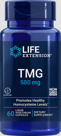 Thumbnail for TMG Trimethylglycine 500 mg 60 vege capsules - front