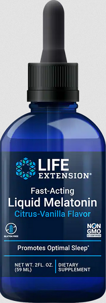 Life Extension Melatonina Líquida de Acción Rápida (Cítricos-Vainilla) 59 ml.