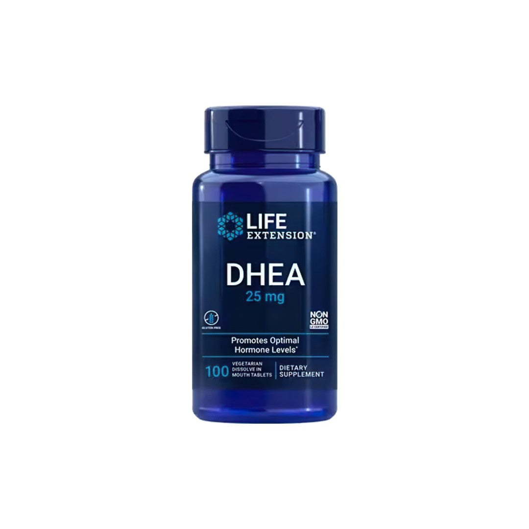 DHEA 25 mg 100 comprimidos vegetarianos para disolver en la boca Media 1 de 3DHEA 25 mg 100 comprimidos vegetarianos para disolver en la boca Media 1 de 3 - anverso