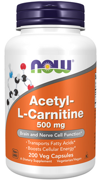 Miniatura de Now Foods Acetyl -L-Carnitine 500 mg 200 cápsulas vegetales.