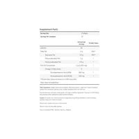 Miniatura de Tabla con los ingredientes de Now Foods' Omega-3 180 EPA/120 DHA 500 cápsulas blandas, diseñadas para favorecer la salud del corazón, sobre fondo blanco.