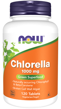 Miniatura de Now Foods Chlorella 1000 mg 120 comprimidos.