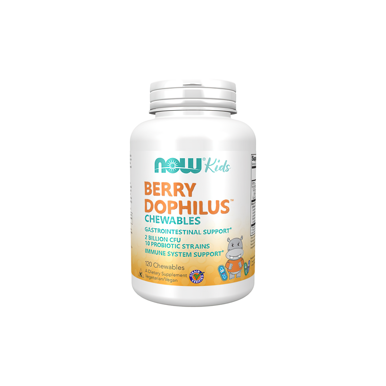 Now Foods BerryDophilus KIDS - 120 comprimidos, suplemento dietético.
