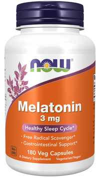 Miniatura de Now Foods Melatonina 3 mg 180 cápsulas vegetales.