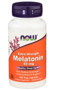 Miniatura de Now Foods Melatonina 10 mg 100 cápsulas vegetales.