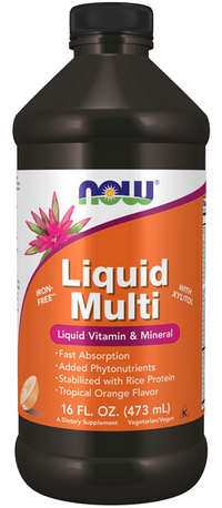 Miniatura de Now foods líquido multivitamínico y mineral.