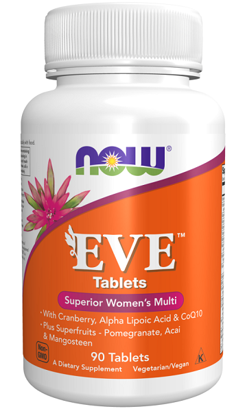 Now Foods EVE Multivitaminas y Minerales para la Mujer 90 comprimidos vegetales.