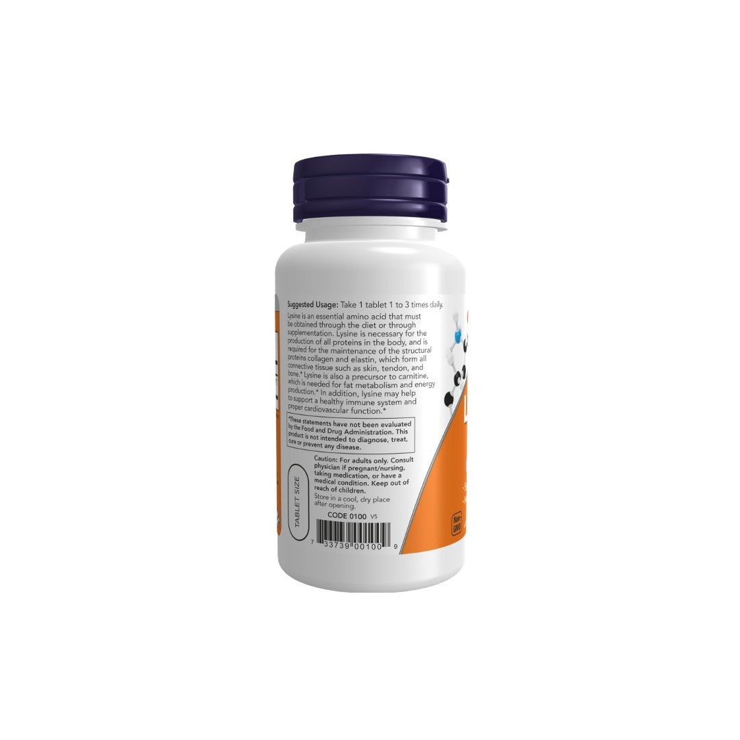 L-Lysine 500 mg 100 Tablets - back