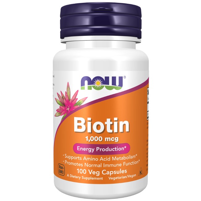 Biotin 1000 mcg 100 Veg Capsules - front