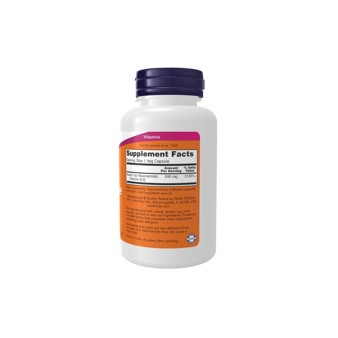 Niacinamide (B-3) 500 mg 100 Veg Capsules - supplement facts