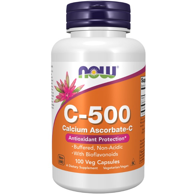 Vitamin C-500 Calcium Ascorbate-C 100 Veg Capsules - front