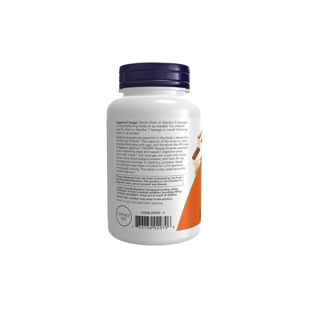 Papaya Enzyme 180 Lozenges - back