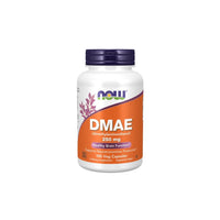 Thumbnail for A bottle of Now Foods DMAE 250 mg 100 Veg Capsules, labeled for healthy brain function, concentration, and neurotransmitter production support.