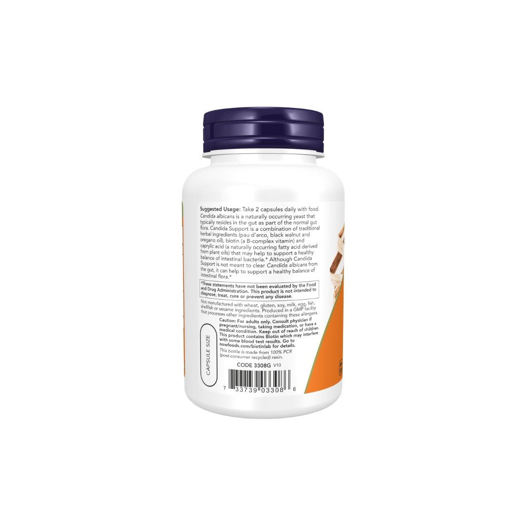 Candida Support 90 Veg Capsules - back