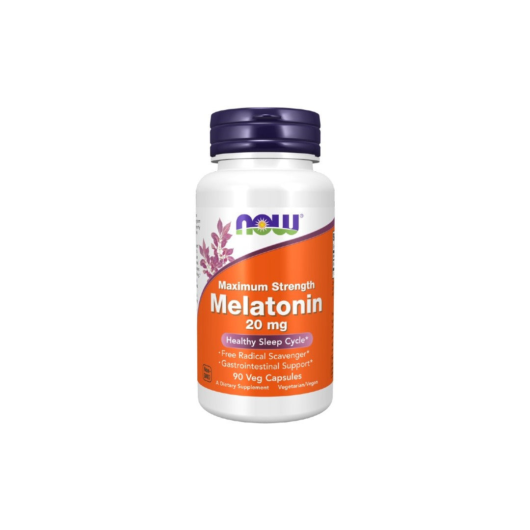 Melatonin, Maximum Strength 20 mg 90 Vegetable Capsules - front