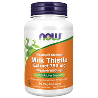 Thumbnail for Milk Thistle Extract 750 mg Silymarin (600 mg), Maximum Strength 90 Veg Capsules - front