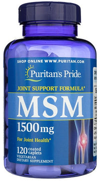 Miniatura para Puritan's Pride MSM 1500 mg 120 Cápsulas recubiertas favorecen la salud articular y promueven un cabello sano.