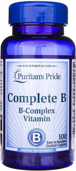 Puritan's Pride Vitamina B completa, complejo B - 100 cápsulas.