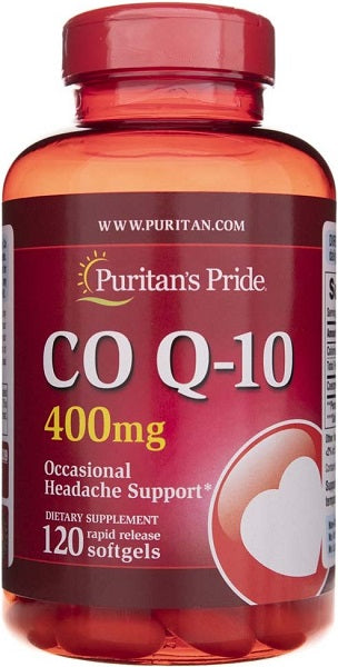 Puritan's Pride Coenzima Q10 de liberación rápida 400 mg 120 Sgel.