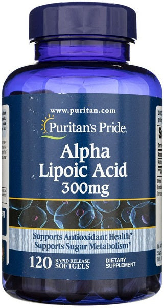 Puritan's Pride Ácido Alfa Lipoico - 300 mg 120 softgel.