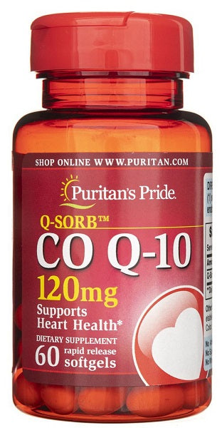 Puritan's Pride Coenzima Q10 - 120 mg 60 cápsulas blandas de liberación rápida.