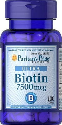 Thumbnail for Puritan's Pride Biotina - 7,5 mg: complemento alimenticio en comprimidos.