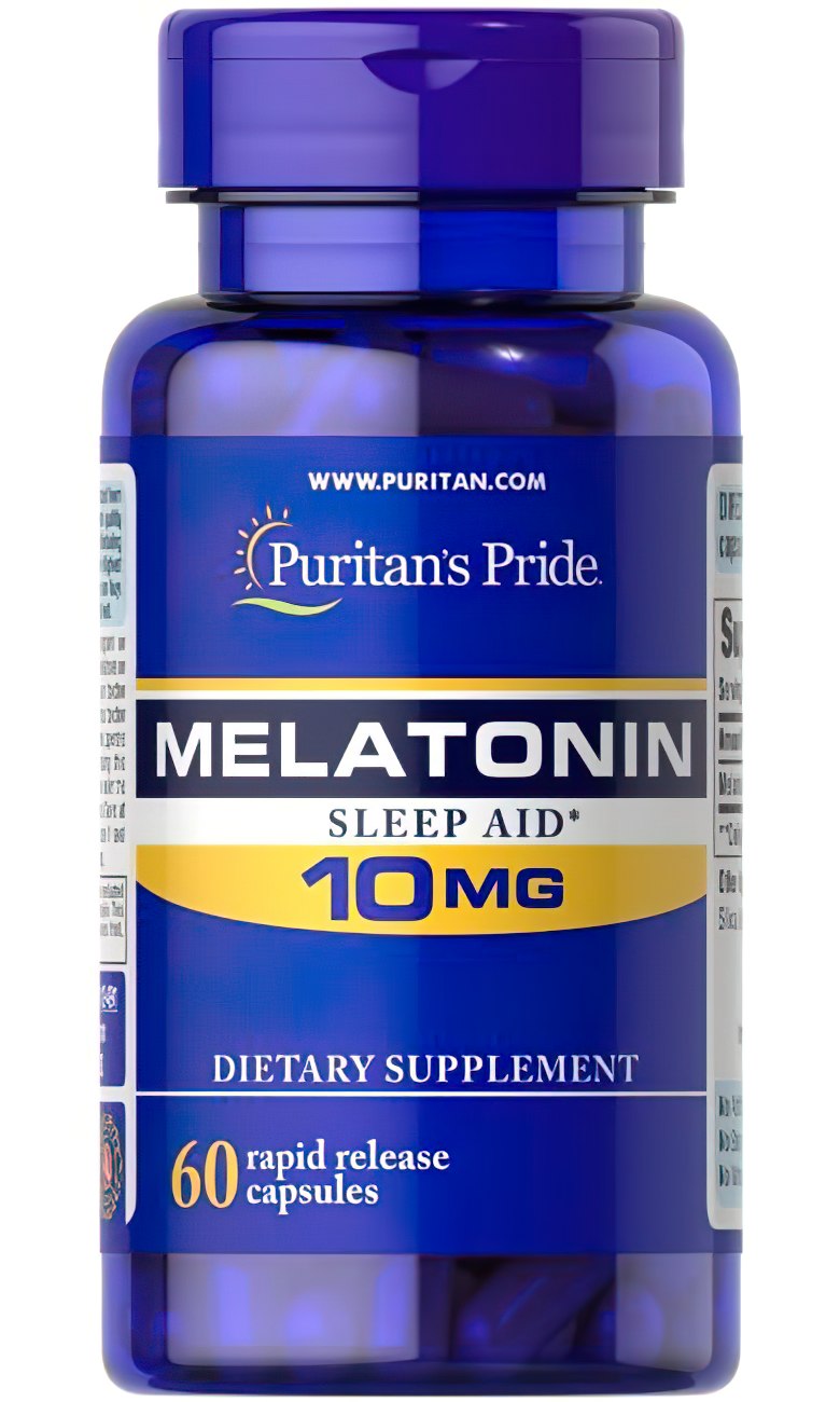 Puritan's Pride La melatonina 10 mg 60 cápsulas de liberación rápida es un somnífero.