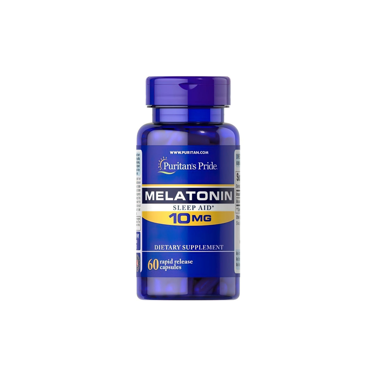 Puritan's Pride Melatonina 10 mg 60 cápsulas de liberación rápida.