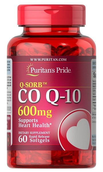 Puritan's Pride Coenzima Q10 600 mg 60 cápsulas blandas de liberación rápida Q-SORB™ cápsulas.