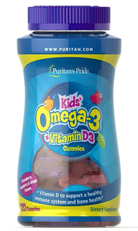 Miniatura de Puritan's Pride Omega 3, DHA y D3 para niños 120 gominolas.