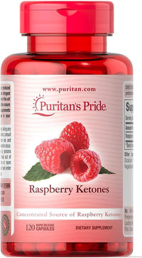Miniatura de Puritan's Pride Cetonas de Frambuesa 100 mg 120 cápsulas Rapid Realase, un potente suplemento repleto de antioxidantes y diseñado para potenciar la pérdida de peso y aumentar el metabolismo.