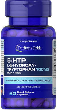 Miniatura para 5-HTP 100 mg 60 cápsulas rápidas - Puritan's Pride.