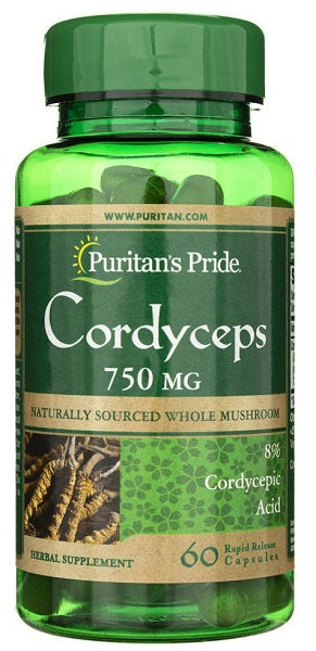 Puritan's Pride Cordyceps - 1500 mg 60 cápsulas.