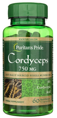 Miniatura de Puritan's Pride Cordyceps - 1500 mg 60 cápsulas.
