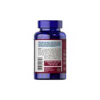 Miniatura para El reverso de un frasco de Puritan's Pride Arroz de levadura roja 600 mg 120 cápsulas fomenta la salud cardiovascular y unos niveles saludables de colesterol con arroz de levadura roja.