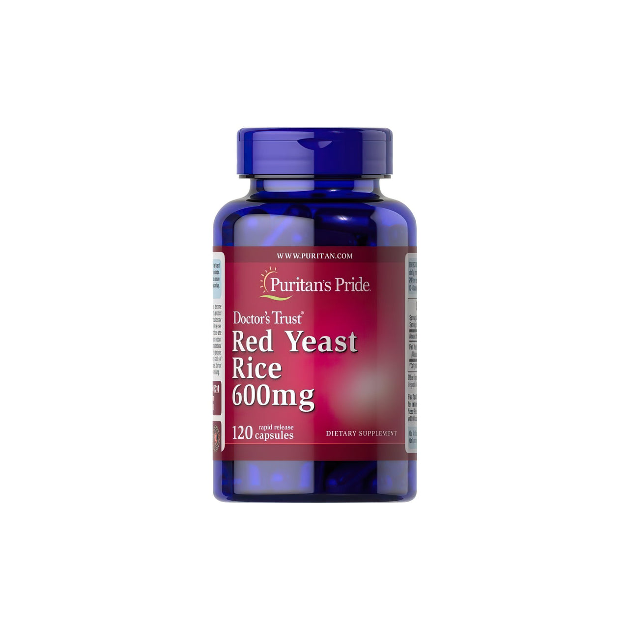 Arroz de levadura roja 600 mg 120 cápsulas de Puritan's Pride es un suplemento natural que favorece la salud cardiovascular y mantiene niveles saludables de colesterol. Cada porción aporta 1000 mg de arroz de levadura roja.