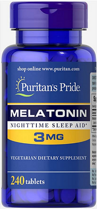 Miniatura de Puritan's Pride Melatonina 3 mg 240 Comprimidos somnífero nocturno.