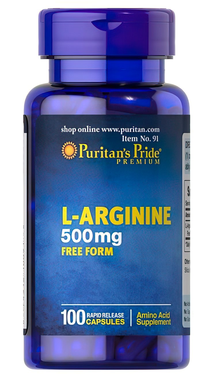 L-arginina 500 mg forma libre 100 cápsulas - frente 2