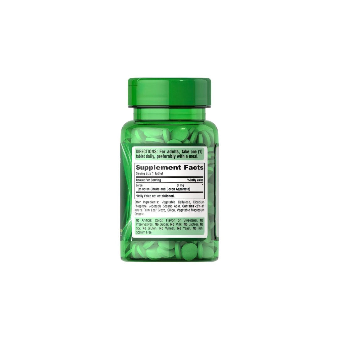 Boro 3 mg 100 comprimidos recubiertos Vegetariano - información sobre el suplemento