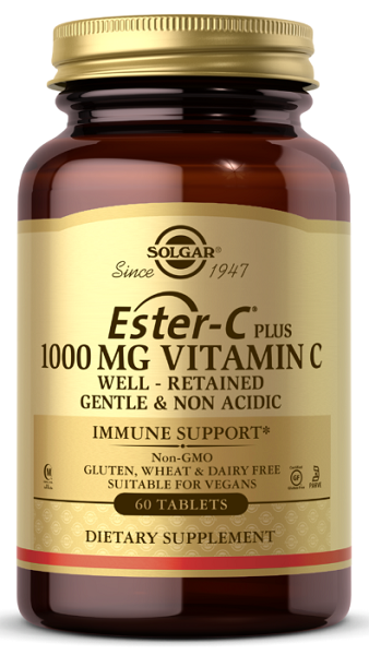Solgar Ester-c Plus 1000 mg vitamina C 60 comprimidos.